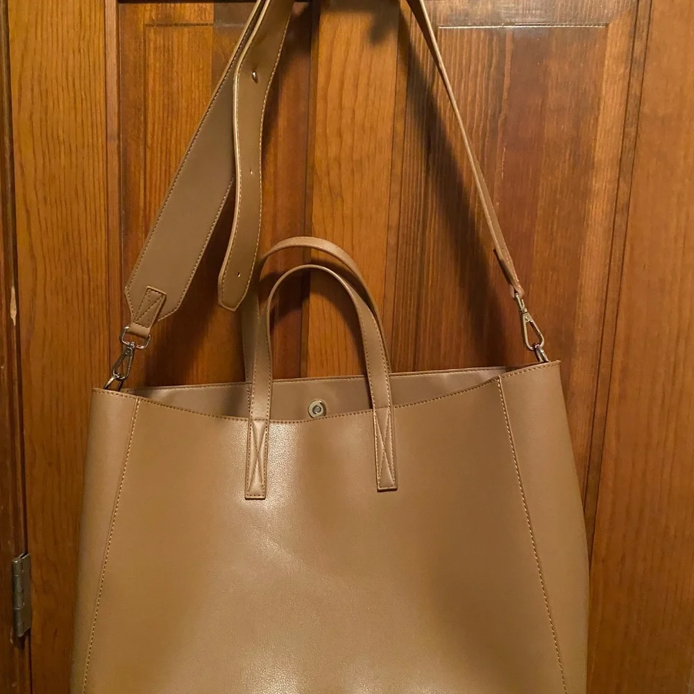 Calpak Tan Laptop Tote Bag